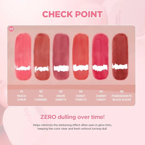 Vista 4 de lilybyred Sugar Wrapping Tint Gloss, 0.21 oz. Tinte labial vítreo coreano, acabado esmaltado suave, ligero y antiadherente, no se oscurece