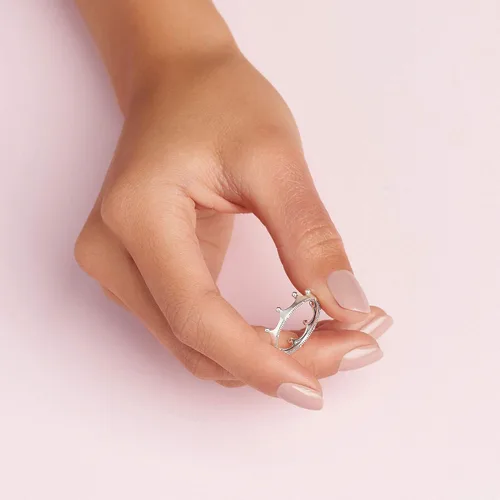 Vista 5 de PANDORA Anillo de plata de ley con corona pulida, Metal, no aplica
