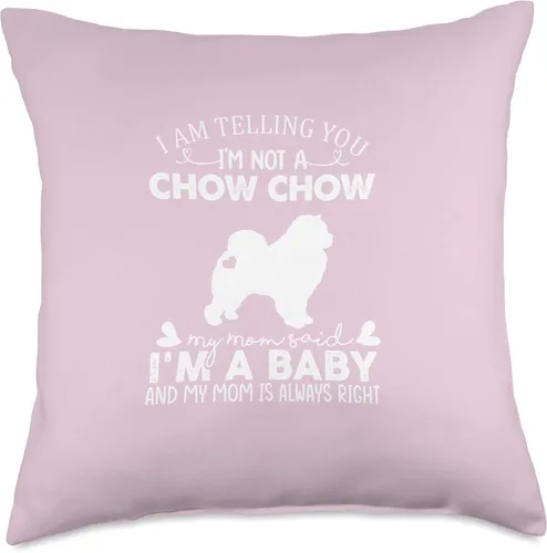 Vista 4 de Chow Chow Dog Owners Christmas Mothers Day Gifts Divertidos regalos para amantes de Chow para mujeres, mamá, mamá, bebé, perro, 16 x 16 pulgadas
