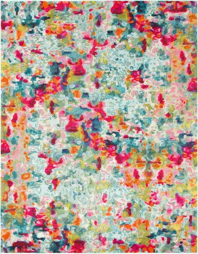 Vista 18 de Unique Loom Chromatic Collection Alfombra de Área - Champagne (2' 2" x 6' Runner, Azul Claro/Azul)