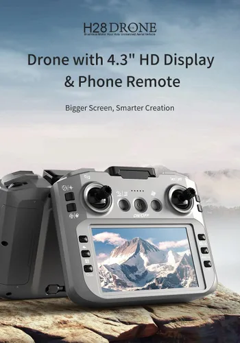 Vista 5 de Dron con cámara 1080P – Cuadricóptero plegable de control remoto con control de gestos de voz, equipado con un control remoto de pantalla de 2.4