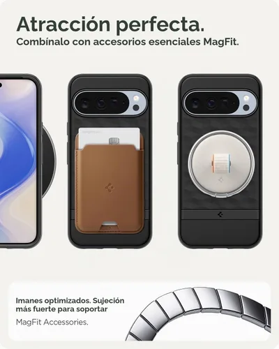 Vista 9 de Spigen para Pixel 10 Pro XL, funda Parallax MagFit (2025) [Diseñada para Pixelsnap, compatible con accesorios MagSafe] - negro mate