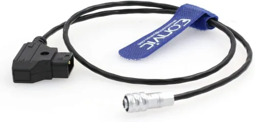 Vista 2 de Weipu 2 pines hembra para BMPCC 4K Blackmagic Pocket 4K a D-Tap Cable de alimentación oro montaje en V batería 1M