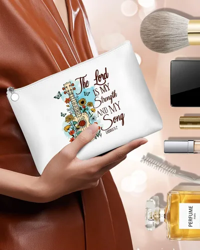 Vista 5 de Bolsa organizadora de maquillaje, hecha a mano, ideal para mujeres, mejores amigas, hermana, recuerdos de viaje, cumpleaños, San Valentín, Pascua