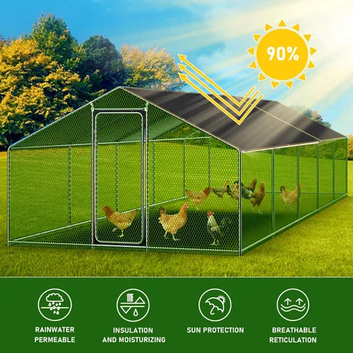 Vista 2 de Garden - Paño de sombra - para plantas de protección contra el calor, 16 x 16 pies, toldo 90% vegetal con ojales, cubierta de gallinero y perrera