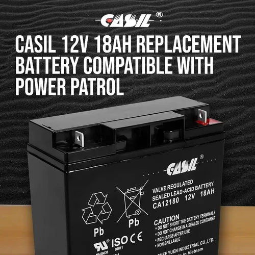Vista 3 de Casil Batería SLA de 12V 18Ah compatible con Generac 7500 EXL generador portátil