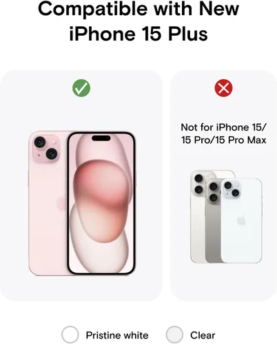 Vista 6 de MOFT Funda magnética para iPhone 15 Plus, antiamarilleamiento y arañazos, protección de grado militar, sin BPA, a prueba de golpes, transparente