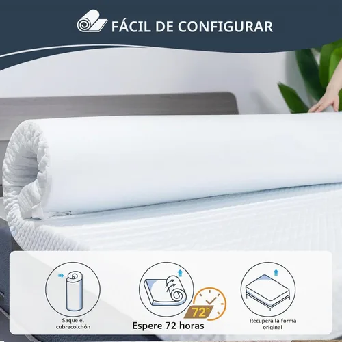 Vista 9 de Fvkind Protector de colchón de gel de espuma viscoelástica de 3 pulgadas tamaño individual, protector de colchón refrescante para alivio del dolor