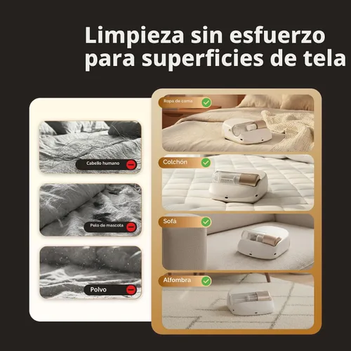 Vista 7 de CREATULIZE Aspiradora robot X1, aspiradora automática de colchón con planificación inteligente de caminos, luz UV-C, filtro HEPA, 100% polvo y Blanco