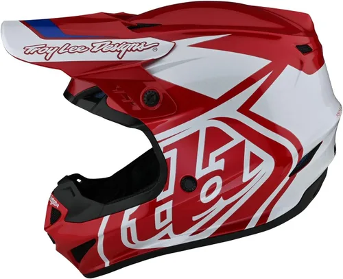 Vista 13 de Troy Lee Designs Casco GP para Motocross MX Todo Terreno Rebanada azul/blanco