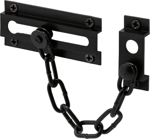 Vista 3 de Defender Security U 10305 Prime Line - Protector de puerta de cadena estándar, sólido, bronce clásico