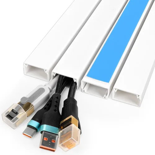 Vista 9 de AZEN Kit para ocultar cables, cubiertas de cables de 315 pulgadas para cables en la pared, cubiertas de alambre pintables para cables en la pared