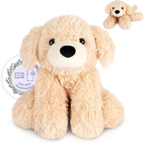 Vista 10 de SuzziPals Perro gran boyero suizo de peluche calefactable y enfriable, almohadilla térmica apta para microondas para calma y relajación, perro