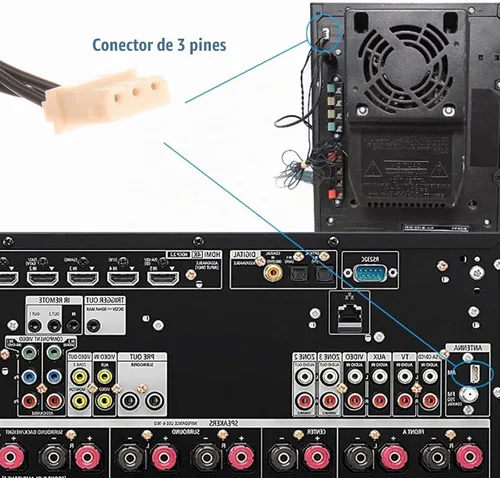 Vista 6 de Antena de bucle AM con mini conector de 3 pines compatible con radio interior Bluetooth receptor estéreo para el hogar AV AudioTheater Antena AM