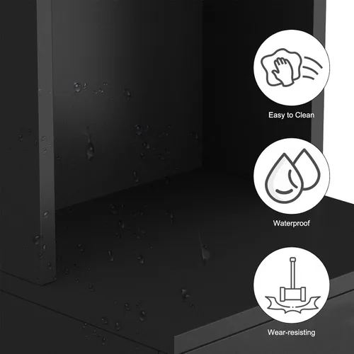 Vista 8 de Paddie Estaciones de peluquería de montaje en pared para estilista, juego de equipos de peluquería para estilista, muebles de spa de belleza