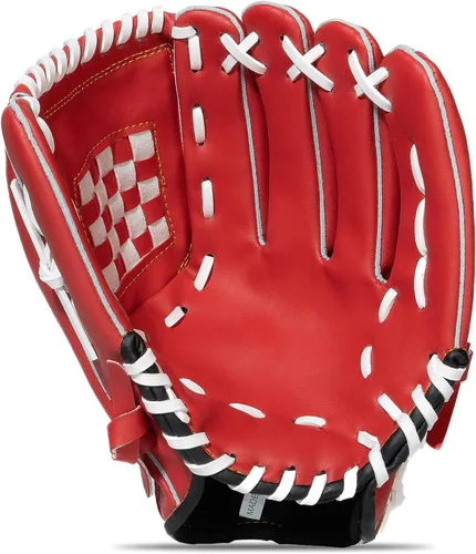 Vista 10 de KRTOYUST® Guante de béisbol Manoplas de cuero compuesto de alto rendimiento para adultos y jóvenes Manoplas de béisbol y sóftbol