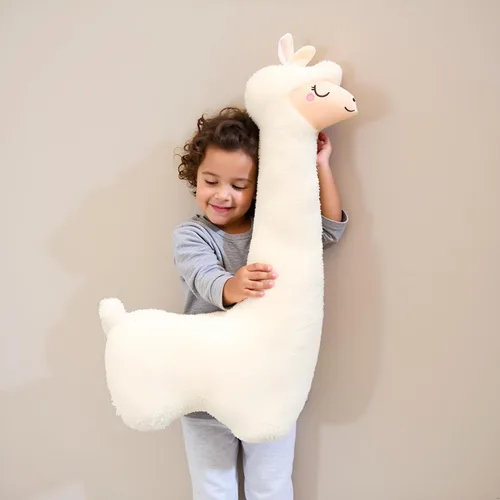 Vista 7 de Ryttir Peluche de llama grande de 29.5 pulgadas, 15% Chubbier, almohada corporal de alpaca suave con peso para niños y adultos, regalo perfecto