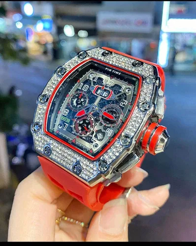 Vista 3 de Tonneau - Relojes de vestir punk, únicos, para hombre, impermeables, analógicos, deportes, trabajo, hombre, reloj de pulsera luminosa de silicona, L