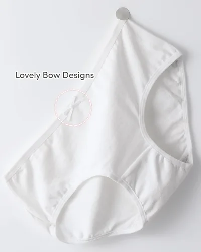 Vista 2 de Charmi Ropa interior de algodón para niñas adolescentes, color sólido, paquete de 8