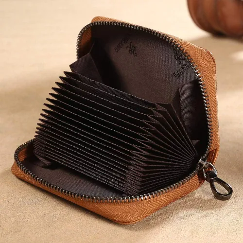 Vista 5 de Rfid - Tarjetero de cuero genuino para hombre