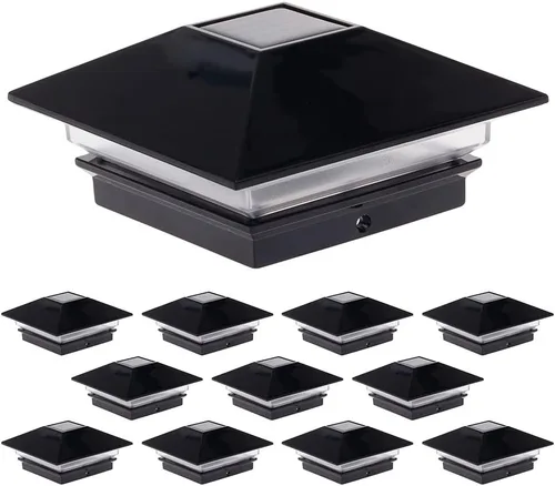 Vista 11 de Postes solares GreenLighting Nominal 4 x 4 Slim LED, lámpara con remate para postes de madera, Bronce