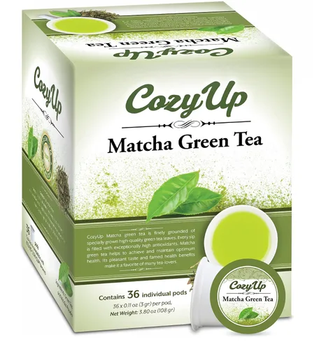 Vista 9 de Cozy Up Cápsulas K-Cup de té verde, 36 unidades, compatibles con cafeteras Keurig