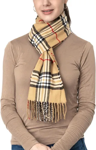 Vista 53 de Bufanda de invierno Achillea suave y cálida, de tartán, a cuadros, de cachemira, unisex