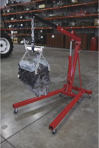 Vista 8 de Strongway Grúa con motor hidráulico con nivelador de carga, capacidad de 2 toneladas,1-82 5/8 pulgadas. rango de ascensor 82 5/8in. Lift Range