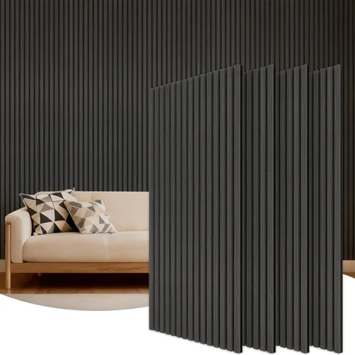 Vista 15 de TONOR Paneles de pared de listones de madera, paquete de 2 paneles acústicos de 47.2 x 23.6 pulgadas, paneles acústicos de listones de madera