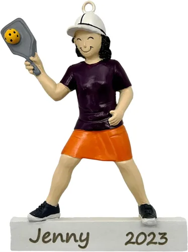Vista 8 de Regalo de pickleball – Regalo de jugador de pickleball para hombres – Papá Abuelo Entrenador – Adorno de árbol de Navidad