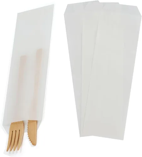 Vista 6 de 100 bolsas de papel de cristal planas de tamaño mini de 3 x 5 pulgadas, semitransparentes para regalos de fiesta