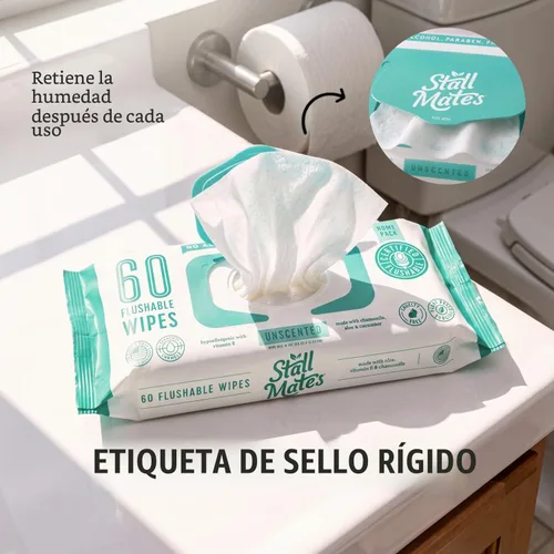 Vista 7 de Stall Mates Toallitas desechables, paquete de 60 toallitas para el hogar