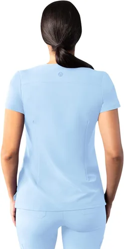 Vista 2 de Adar Addition - Ropa quirúrgica para mujer, moderna camiseta médica con cuello en V