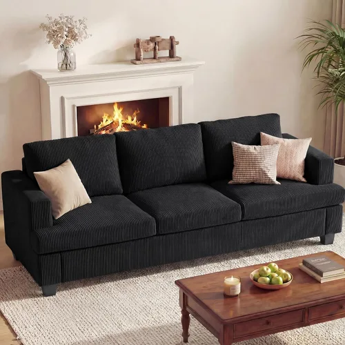 Vista 17 de Apicizon Cloud Couches Juegos de Muebles para Sala de Estar, Juego de Sofá Loveseat de 2 Plazas y Sofá de 3 Plazas para Dormitorio, Cómodo Sofá Cama