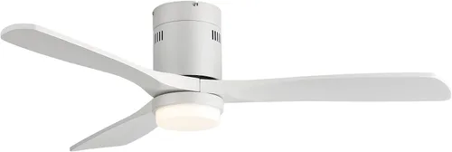 Vista 27 de CACI Mall Ventiladores de techo inteligentes de madera de 52 pulgadas con luces y control remoto, 3 cuchillas, perfil bajo, moderno, compatible