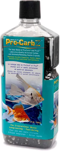 Vista 5 de Penn-Plax Pro-Carb Z contiene carbón activado y zeolita para agua cristalina y saludable de acuario, 34 onzas, modelo: PBZC2M