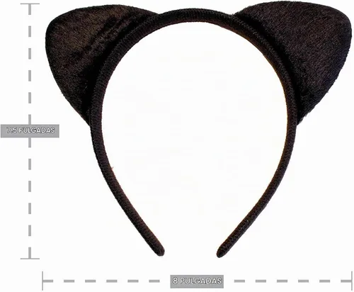 Vista 5 de OLYPHAN Juego de disfraz de gato negro para adulto, kit de accesorios de Halloween, cosplay