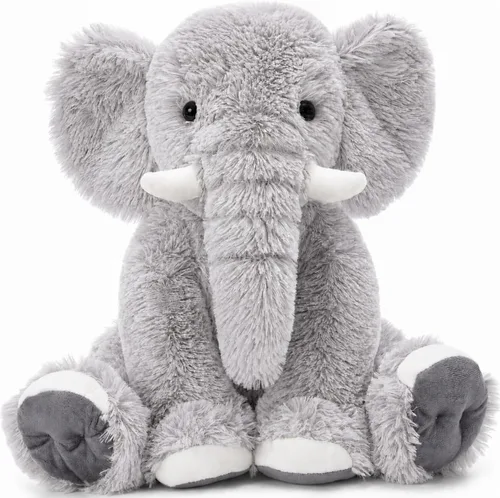 Vista 7 de MorisMos Animal de Peluche Elefante Grande, Compañero de Peluche Suave de Elefante de 19.6 Pulgadas, Regalos para Niñas y Niños, Azul