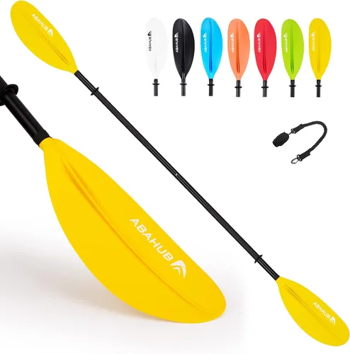 Vista 8 de Abahub Remo de kayak de 90.5 pulgadas para canotaje, canoa con correa de remo gratis, eje de aleación de aluminio, cuchillas de plástico Estampado