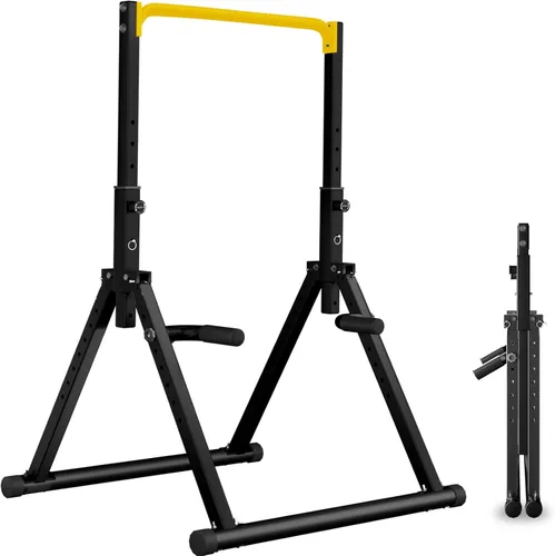 Vista 7 de DOBESTS Power Tower Pull Up Bar Free Standing, Foldable Pull Up Station
