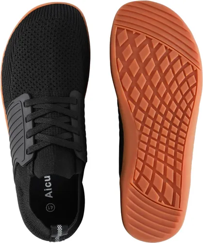Vista 6 de Aicuih Zapatos de punta ancha para hombre Zapatillas descalzas y minimalistas Suela cero caída