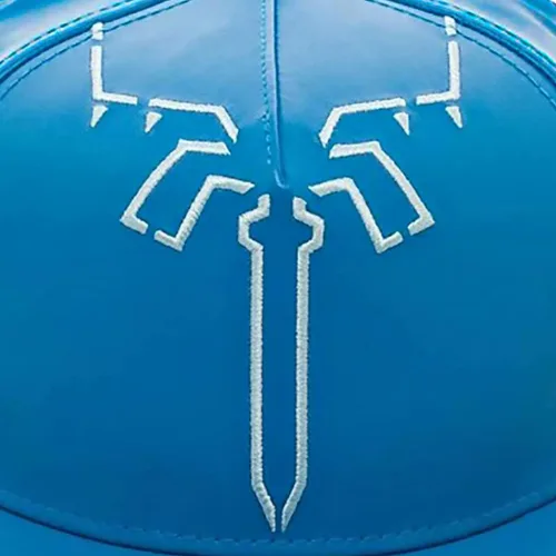 Vista 3 de Nintendo Legend of Zelda Breath of The Wild - Gorra de piel sintética con diseño de Snapback, color azul, Azul