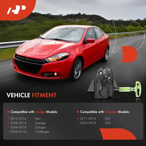 Vista 2 de A-Premium Actuador de pestillo de maletero de bloqueo de puerta trasera compatible con Chrysler 300 2005-2018, 200 2011-2014 y Dodge Dart 2013-2016