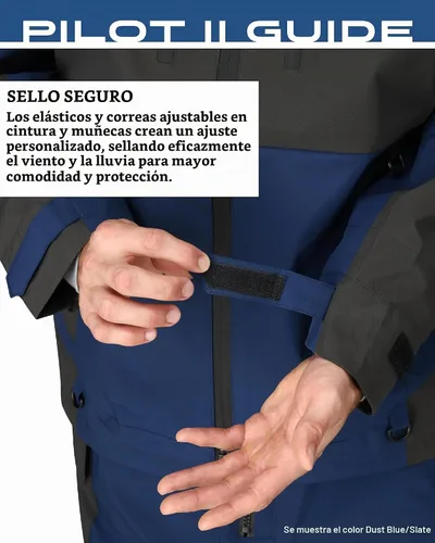 Vista 7 de FROGG TOGGS Pilot 2 Guide - Chaqueta impermeable transpirable de 3 capas Negro/gris carbón