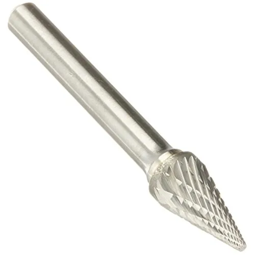Vista 62 de Drill America SA-1 Rebaba de carburo/lima giratoria cilíndrica de doble corte para amoladora de troquel de 1/4" de diámetro x 5/8" de longitud