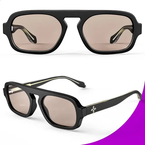 Vista 4 de VISOONE Trendy Square Aviator Sunglasses for Women Men