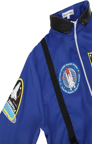 Vista 4 de BELLIKEY Disfraz de astronauta para adultos, disfraz de astronauta de Halloween, disfraz espacial