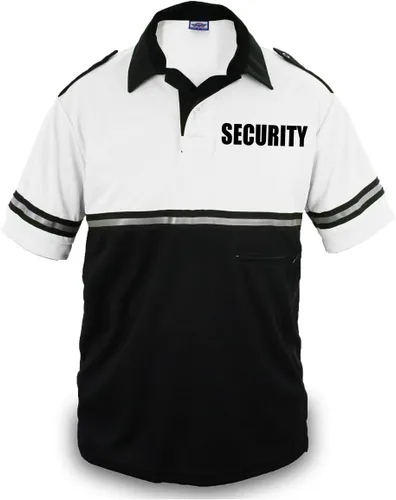 Vista 2 de First Class Camisa de seguridad de dos tonos con rayas reflectantes y bolsillo con cremallera