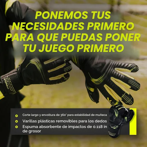 Vista 5 de Storelli Silencer Goalkeeper Gloves, with Removable Finger Spines, High-Impact Hand Protection, Soccer Accessories