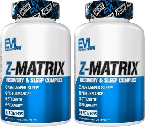Vista 10 de EVL Suplemento de recuperación post entrenamiento, magnesio y zinc, ZMatrix Zinc Magnesio Aspartato Suplemento de recuperación muscular para apoyo